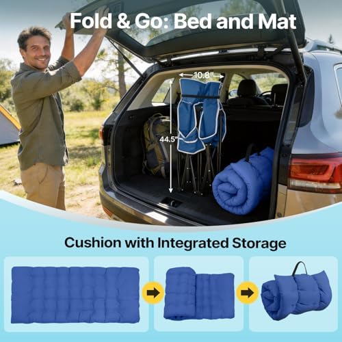 Slendor XXL Camping Cot with Mattress, Pillow & Carry Bag, 32" Extra Wide - Image 7