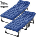 DoCred Folding Camping Cot with Mattress, 2 Pack Heavy Duty Folding Cot by DoCred