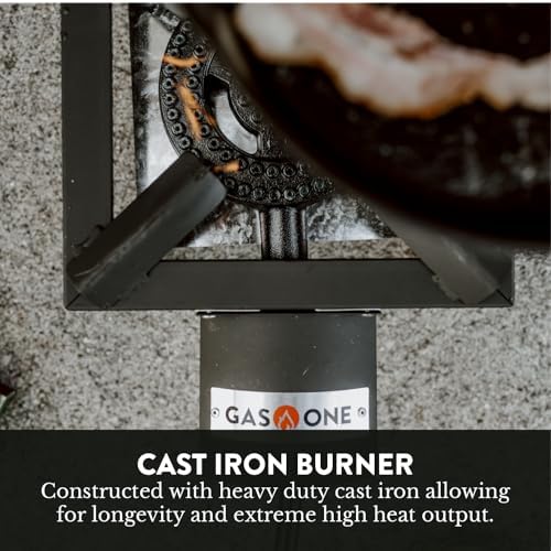 GasOne High Pressure Single Propane Burner - Outdoor Cooking with Heat Shield and Guard – Propane Burner Head for Camping, Tailgating, Seafood Boil, Home Brewing - Patented - Image 4