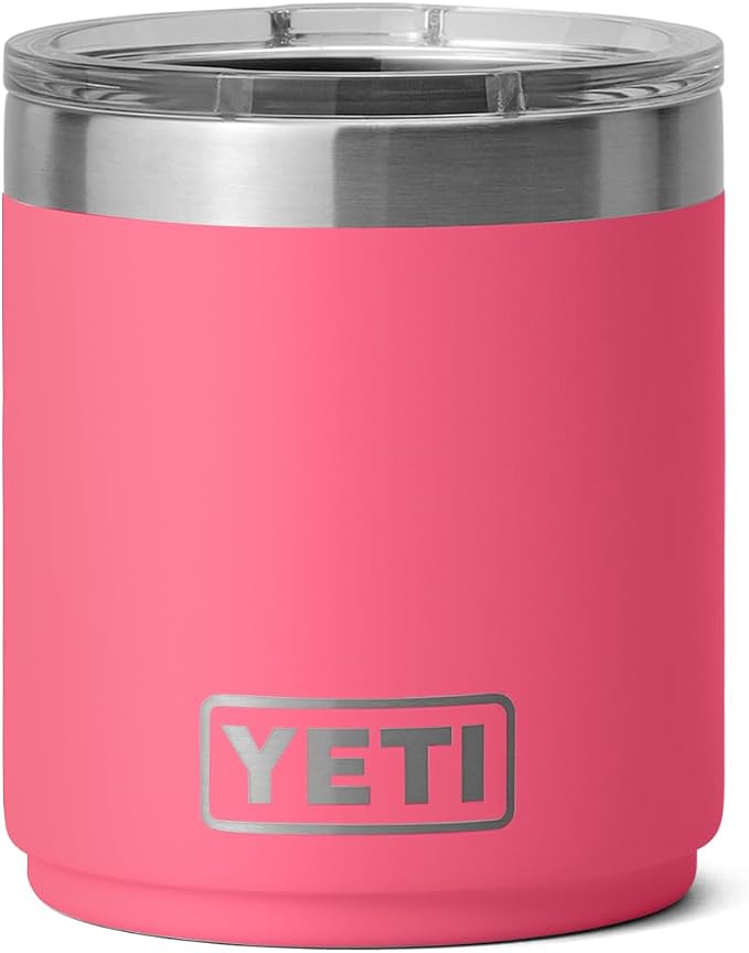 YETI Rambler 10 oz Stackable Lowball 2.0, Vacuum Insulated, Stainless Steel with MagSlider Lid, Tropical Pink by YETI