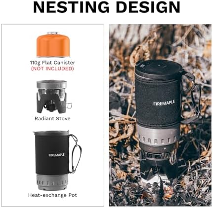 FireMaple Crater Radiant Stove System Camping Stove with Pressure Regulator - Image 4