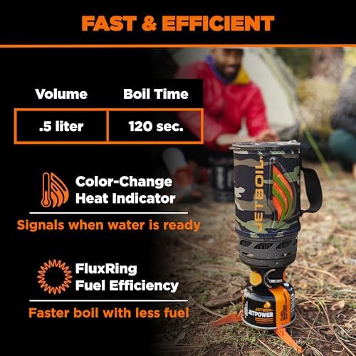 Jetboil Flash Portable Fast Boil Stove for Camping and Backpacking with 1-Step Auto Ignition, Propane/Isobutane Burner with Cooking Cup - Image 4