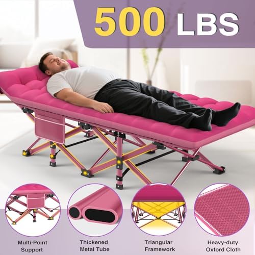 ZENPETIO Folding Camping Cot for Adults, 28" Heavy-Duty Portable Cots Bed - Image 4