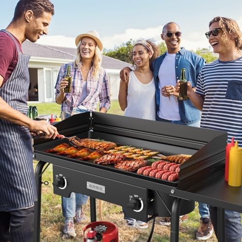 ROVSUN 2 Burner Outdoor Camping Stove with Wind Panel & Shelves, Heavy Sturdy Propane Burner, Gas Cooker with Detachable Legs & CSA Regulator for Home Camp Paito Cooking Frying Canning - Image 7