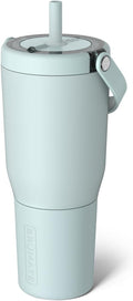 BrüMate Resa 35oz 100% Leakproof Travel Tumbler w/Handle & Straw | Flexible SoftSip Straw | Silicone Sleeve for Durability | Stainless Steel | Cup Holder & Travel Friendly Water Bottle (Blue Agave) | 100% Leakproof, with Handle & Straw, Silicone Sleeve... by Br%C3%BCMate