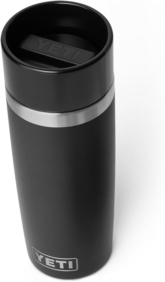 YETI Rambler 16 oz Travel Bottle, Stainless Steel, Vacuum Insulated with Leakproof Commuter Cap, Black by YETI