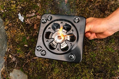 Coghlan's Portable Folding Camp Stove – Compact, Lightweight Steel Cooking Stove for Camping, Backpacking, Hiking, or Emergency Use – Uses Canned Heat or Fuel Tablets, Black (Pack of 6) - Image 5