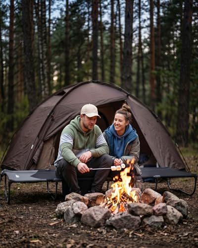 Portal 20-Second Setup Camping Cot, Ultra-Light 7.1 lbs Integrated Travel Foldable Camp Bed with Zipper Tensioning,Tent Friendly Sleeping Cot with Side Pocket, Supports 225 lbs - Image 4