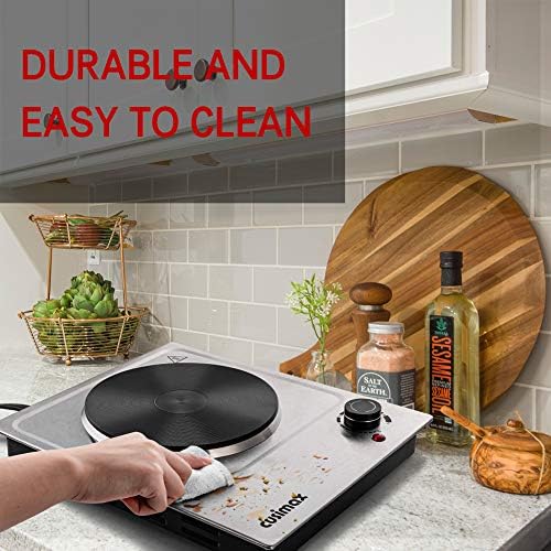 CUSIMAX Electric Hot Plate, 1500W Single Burner, Hot Plate for Cooking - Image 4
