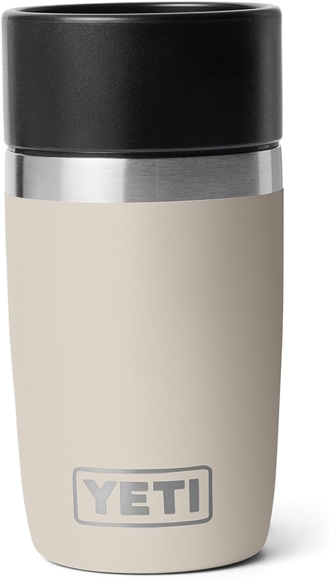 YETI Rambler 8 oz Travel Bottle, Stainless Steel, Vacuum Insulated with Leakproof Commuter Cap, Cape Taupe by YETI