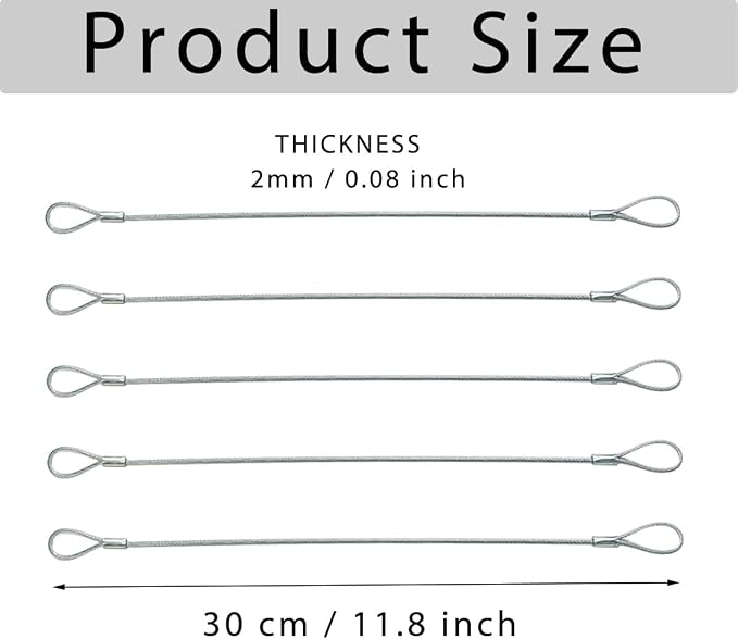 10 Pack Luggage Lock Safety Cable, Stainless Steel Cable - Image 4