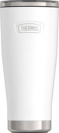 THERMOS ICON SERIES, Stainless Steel Tumbler with Slide Lock, 18 Ounce, White by Thermos