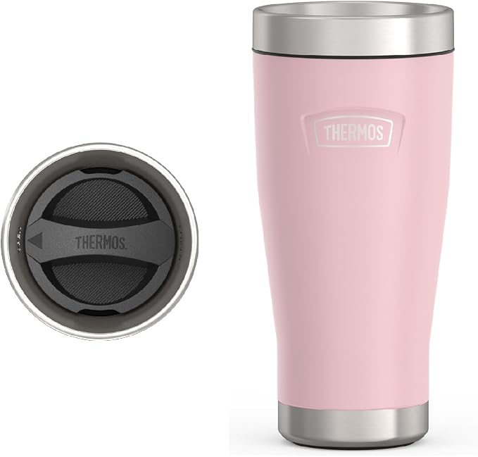 THERMOS ICON SERIES, Stainless Steel Tumbler, Sunset Pink, 16 oz by Thermos