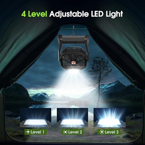 Portable Rechargeable Fan, 20000mAh Cordless Battery Powered Camping Fans - Image 4
