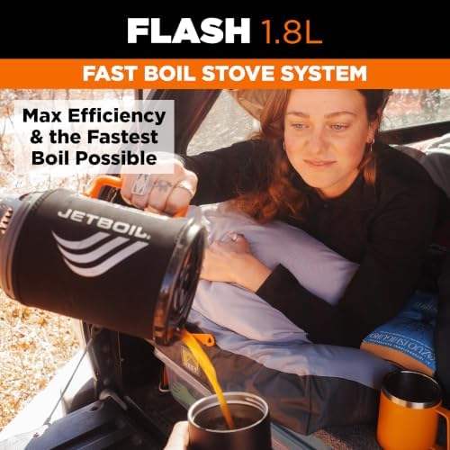 Jetboil Flash Portable Fast Boil Stove for Camping and Backpacking with 1-Step Auto Ignition, Propane/Isobutane Burner with Cooking Cup - Image 2