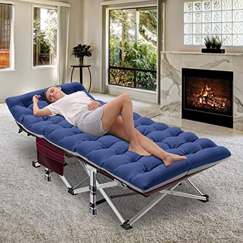 ABORON Camping Cot for Adults, 28 in Wide Folding Bed with Mattress - Image 6