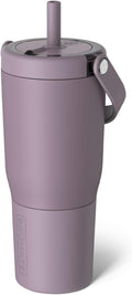 BrüMate Resa 25oz 100% Leakproof Travel Tumbler w/Handle & Straw | Flexible SoftSip Straw | Silicone Sleeve for Durability | Stainless Steel | Cup Holder & Travel Friendly Water Bottle (Lilac Dusk) by Br%C3%BCMate