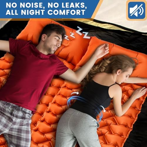 4-Inch Camping Sleeping Pad with Foot Pump and Pillow - Image 6