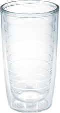 Tervis Clear & Colorful Tabletop Made in USA Double Walled Insulated Tumbler Travel Cup Keeps Drinks Cold & Hot, 16oz, Clear by TervisTumblerCompany