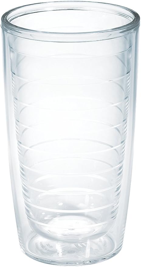 Tervis Clear & Colorful Tabletop Made in USA Double Walled Insulated Tumbler Travel Cup Keeps Drinks Cold & Hot, 16oz, Clear by TervisTumblerCompany