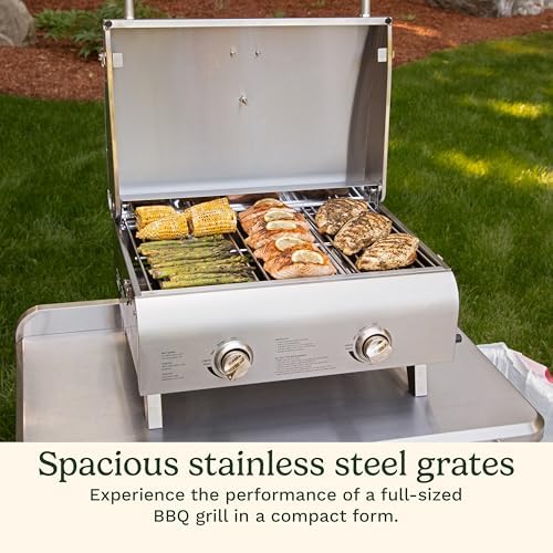 Cuisinart Outdoor Gas Grill, 20,000 BTU, Portable, 2-Burner - Image 3