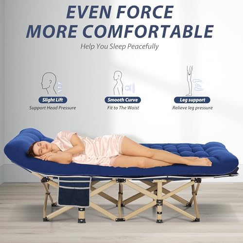 Folding Camping Cot with Mattress for Adults,28" Wide,600LBS - Image 6