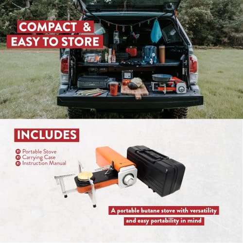 Gas One GS-8300 - Camp Stove Compact Butane Stove with Carrying Case - Foldable Portable Stove - Image 6