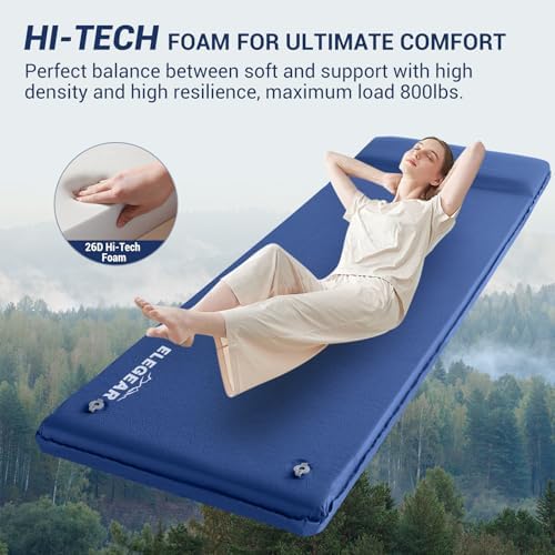 Elegear CumbreX™ Self Inflating Sleeping Pad with Pillow 3.15" Memory Foam - Image 3