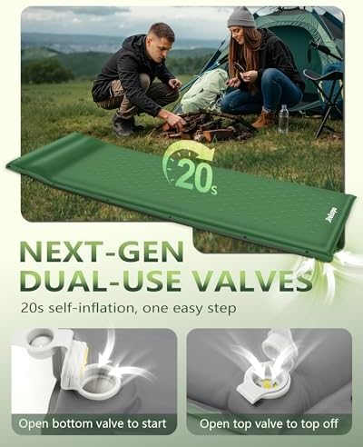 Self-Inflating Sleeping Pad with Built-in Pillow, 8R-Value 4 Season - Image 3