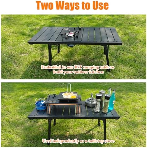 Camping Stove for IGT Table, Portable Isobutane Gas Stove with Carry Bag, 4000W Camp Stove,Folding Propane Burner, IGT Accessories for Picnic, RV, Car Trip, Tailgating, Patio, Backyard - Image 5