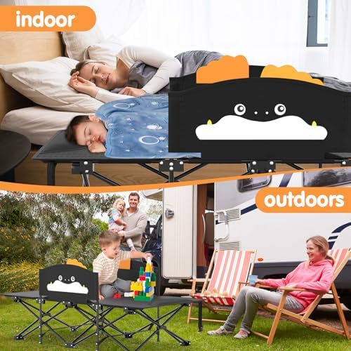 Suteck Kids Camping Cot, Comfortable Toddler Cots Bed with Blanket - Image 6