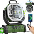 20000mAh Rechargeable Camping Fan with LED Lantern, Battery Powered Fan by Multper
