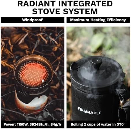 FireMaple Crater Radiant Stove System Camping Stove with Pressure Regulator - Image 2