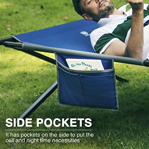 EVER ADVANCED Extra Wide Camping Cot for Adults Oversized XXL Sleeping Cots Folding Cot Bed with Carry Bag, 84.3" L x 41.9" W, Support to 550 lbs - Image 6