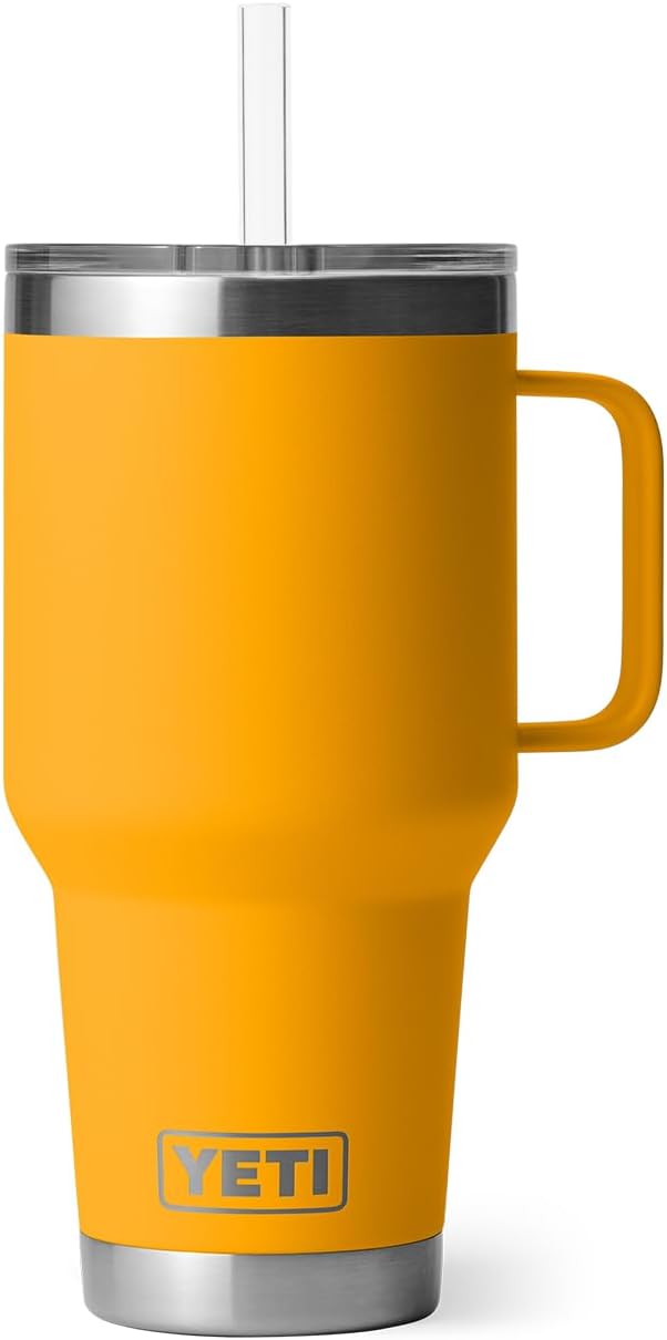 YETI Rambler 35 oz Tumbler with Handle and Straw Lid, Travel Mug Water Tumbler, Vacuum Insulated Cup with Handle, Stainless Steel, Beekeeper - Image 7