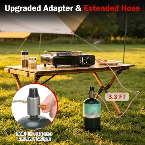 Dual Fuel Camping Stove,Portable Butane or Propane Single Burner Camp Stove - Image 3