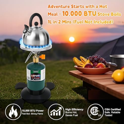 Camping Stove Propane, Portable Backpacking Cooker with Single Burner - Image 7