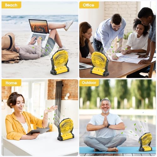Portable Fan Rechargeable 20000mAh Cordless Battery Powered Camping Fan - Image 7
