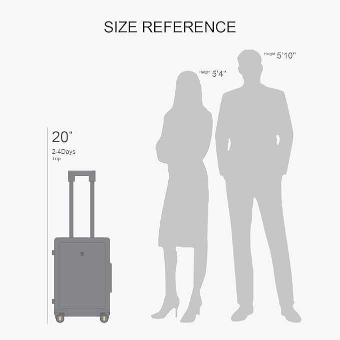 LEVEL8 Pink Suitcase with Spinner Wheels, Carry on Luggage Airline Approved - Image 9