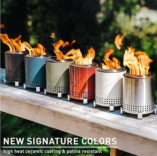 Solo Stove Mesa, 5.1 Inch Tabletop Fire Pit with Stand - Smokeless, Stainless Steel Fire Pit for Camping, Outdoor & Patio- Wood Burning or Pellet Fueled Portable Bonfire, 1.4lbs, Gunmetal - Image 4
