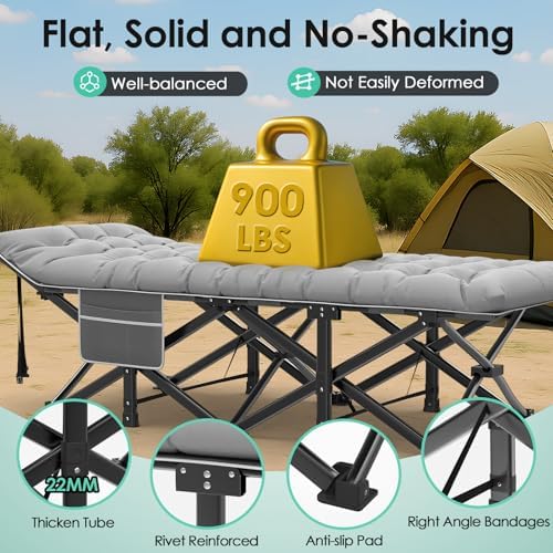 Suteck Camping Cot, 32In XXL Heavy Duty Sleeping Bed for Adults - Image 3