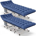 Fenbeli Folding Camping Cots for Adults 2 Pack, 16.8 lb Each, Blue & Blue by Fenbeli