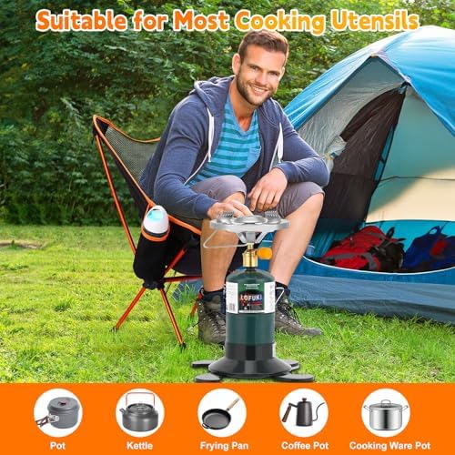 Camping Stove Propane, Portable Backpacking Cooker with Single Burner - Image 3