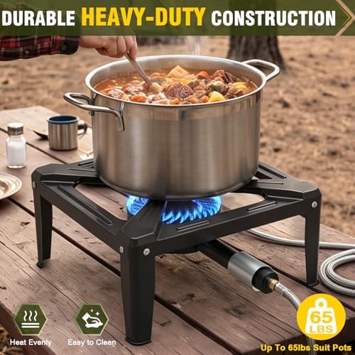 BESTFIRE Single Burner Propane Gas Stove 13000 BTU Portable Outdoor Cooker - Image 4