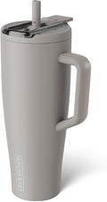 BrüMate Era Flip 40oz Tumbler with 100% Leakproof Covered Straw Lid | Hygienic Covered Straw | Insulated Stainless Steel Water Bottle with Handle | Cup Holder Friendly | BPA-Free (Mocha) by Br%C3%BCMate