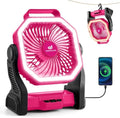 Odoland Portable Rechargeable Fan, 20000mAh Camping Fan with LED Lantern by Odoland
