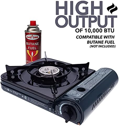 GAS ONE NEW 10,000 BTU CSA List Portable Butane Gas Stove with Carrying Case CSA Listed- Midnight - Image 3