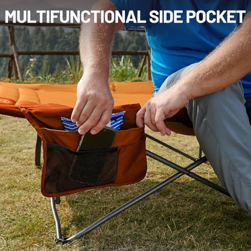 TIMBER RIDGE Extra Wide Heavy Duty Camping Cot for Adult, Easy Set Up Oversized Sleeping Cot with Carry Bag for Camping, Travel and Outdoors, Support up to 450lbs - Image 6