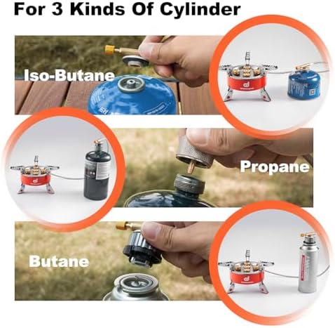 Odoland 9000W Portable Camping Stove Lightweight Camp Stove Collapsible Backpacking Stove with EVA Box for Outdoor Camping Cooking Hiking and Picnic - Image 5