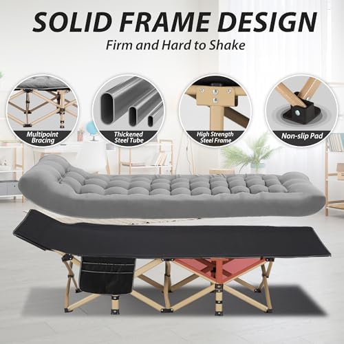 Folding Camping Cot with Mattress for Adults,28" Wide,600LBS - Image 5